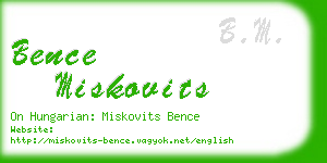 bence miskovits business card